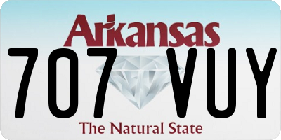 AR license plate 707VUY