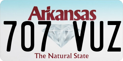 AR license plate 707VUZ