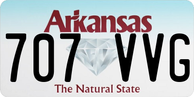 AR license plate 707VVG