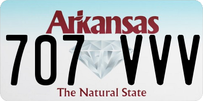 AR license plate 707VVV