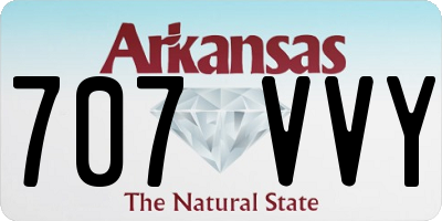 AR license plate 707VVY