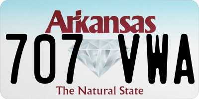 AR license plate 707VWA