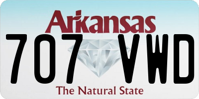 AR license plate 707VWD