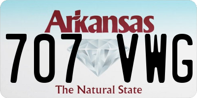 AR license plate 707VWG