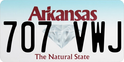 AR license plate 707VWJ