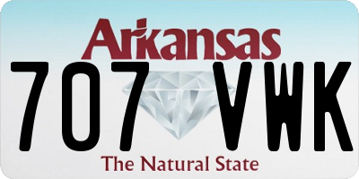 AR license plate 707VWK