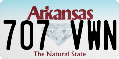 AR license plate 707VWN