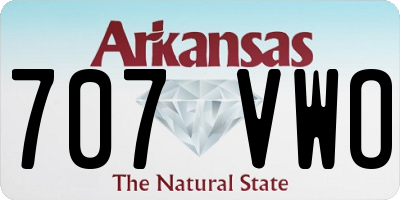AR license plate 707VWO