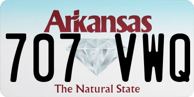 AR license plate 707VWQ