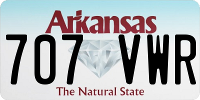 AR license plate 707VWR
