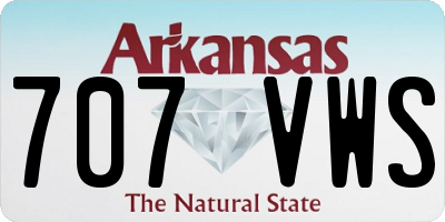 AR license plate 707VWS