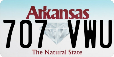AR license plate 707VWU