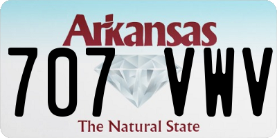 AR license plate 707VWV
