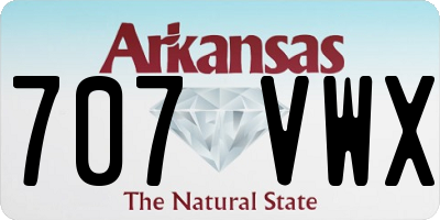 AR license plate 707VWX