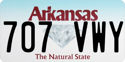 AR license plate 707VWY