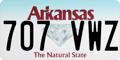 AR license plate 707VWZ