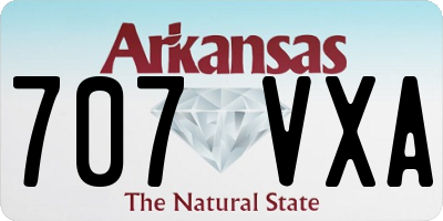 AR license plate 707VXA
