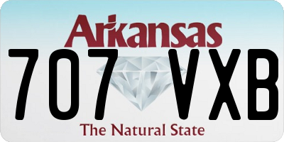 AR license plate 707VXB