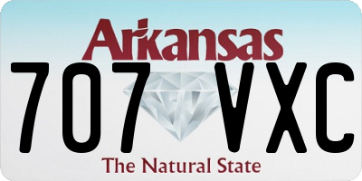 AR license plate 707VXC