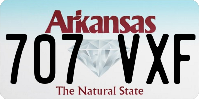 AR license plate 707VXF