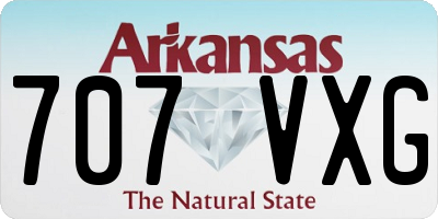 AR license plate 707VXG
