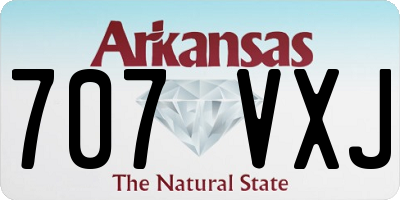 AR license plate 707VXJ