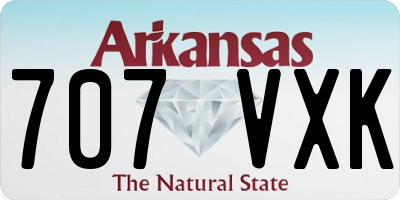 AR license plate 707VXK