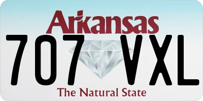 AR license plate 707VXL