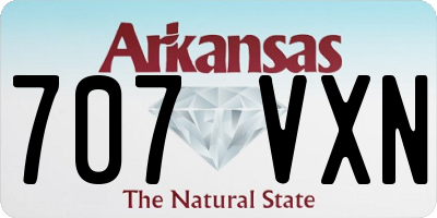 AR license plate 707VXN