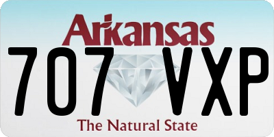AR license plate 707VXP