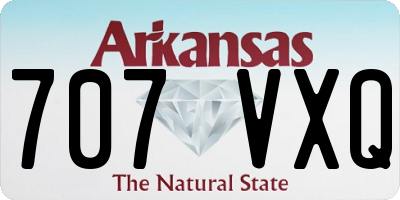 AR license plate 707VXQ
