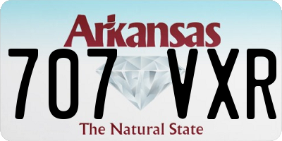 AR license plate 707VXR