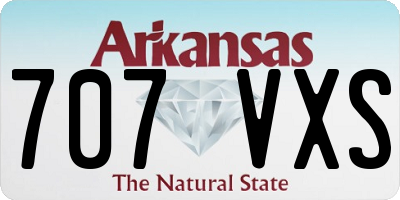 AR license plate 707VXS