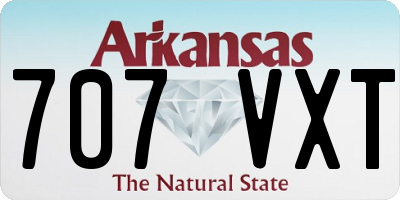 AR license plate 707VXT