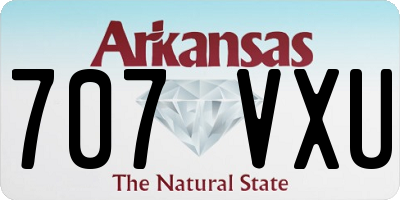 AR license plate 707VXU