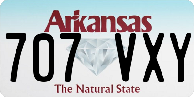 AR license plate 707VXY