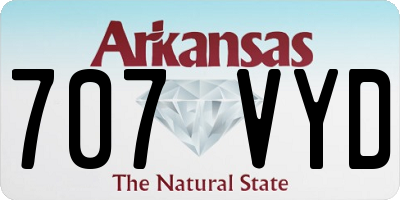AR license plate 707VYD