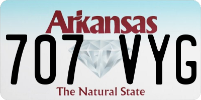 AR license plate 707VYG