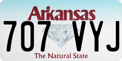 AR license plate 707VYJ