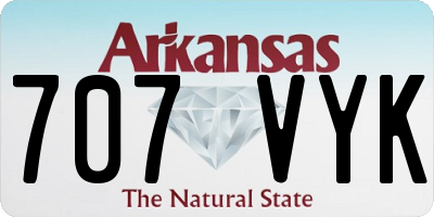 AR license plate 707VYK