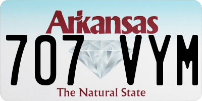 AR license plate 707VYM