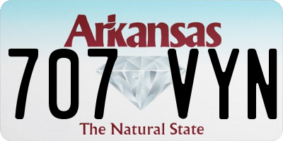 AR license plate 707VYN