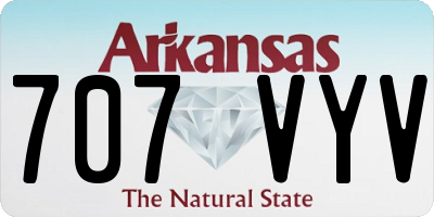 AR license plate 707VYV