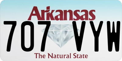 AR license plate 707VYW