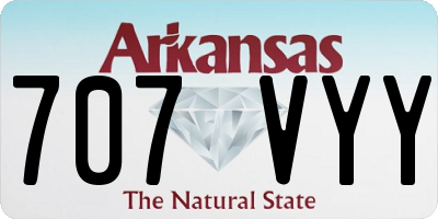 AR license plate 707VYY