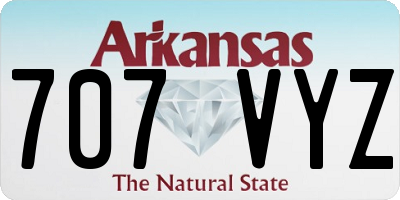 AR license plate 707VYZ