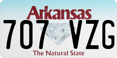 AR license plate 707VZG