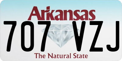 AR license plate 707VZJ