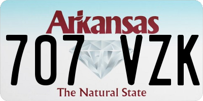 AR license plate 707VZK