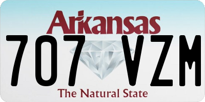 AR license plate 707VZM